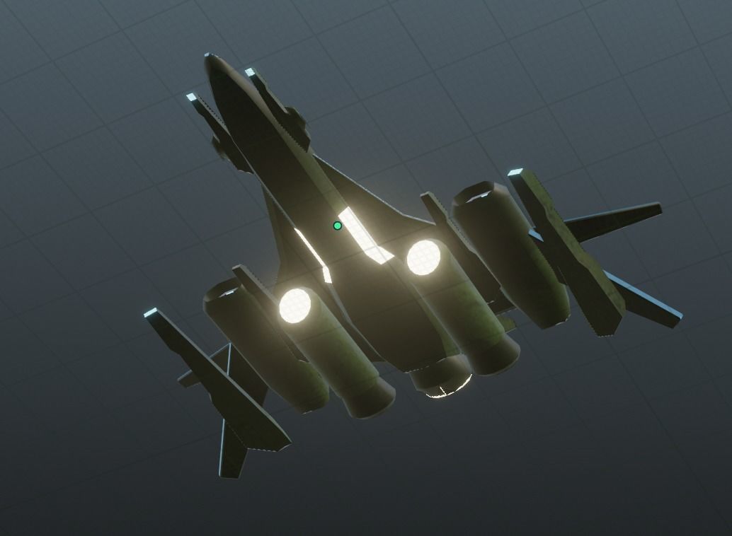 Space Jet Low-poly 3D model_6
