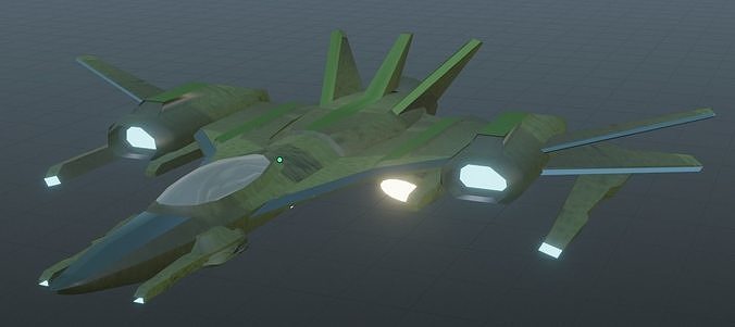 Space Jet Low-poly 3D model