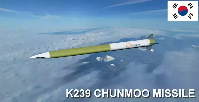 K239 Chunmoo Missile Low-poly 3D model