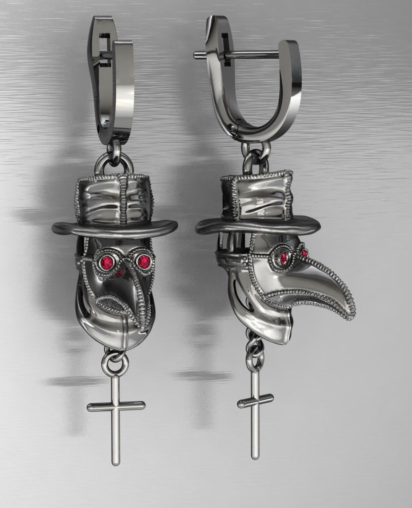 plague mask 3D print model_2