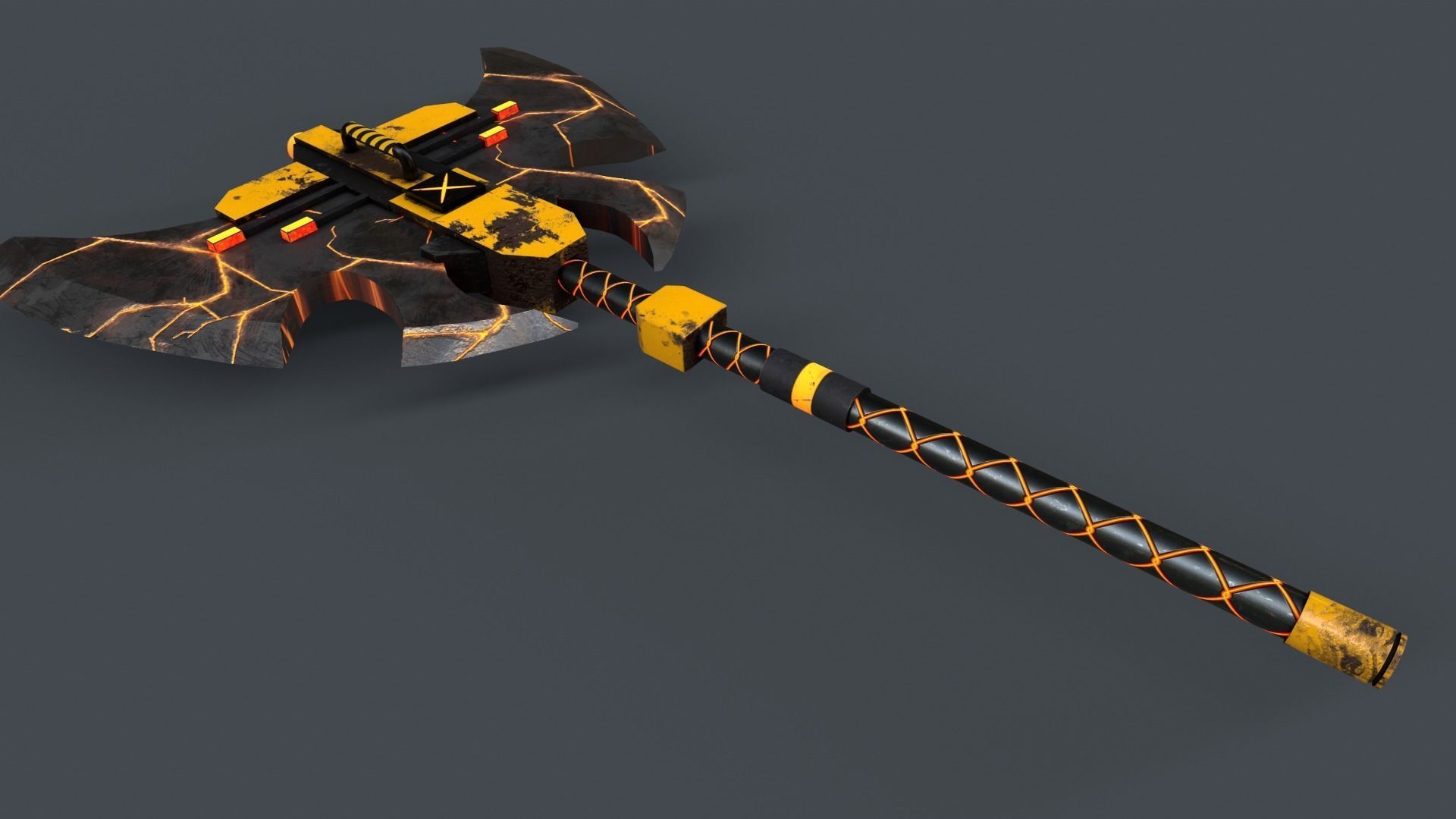 Sci-Fi Axe V4 - 02 Low-poly 3D model_11