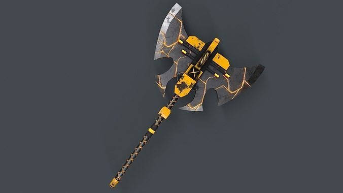 Sci-Fi Axe V4 - 02 Low-poly 3D model