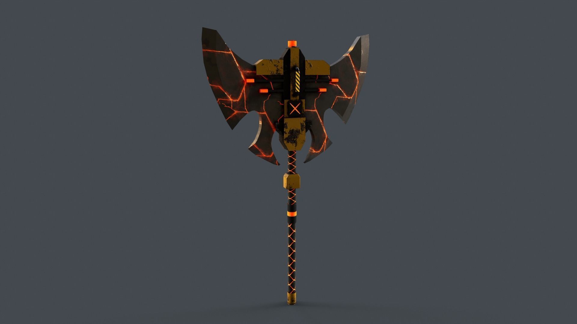 Sci-Fi Axe V4 - 02 Low-poly 3D model_5