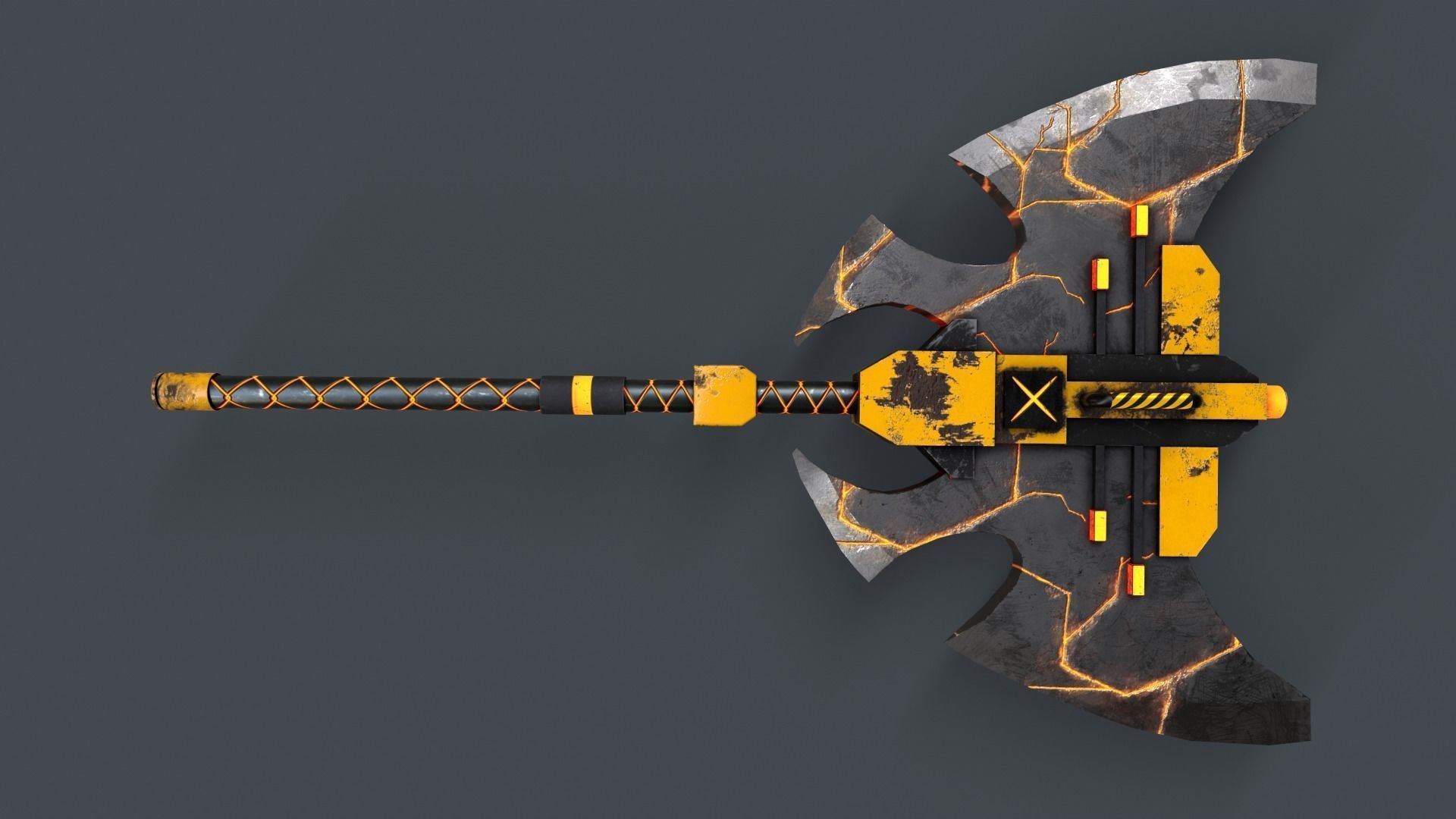 Sci-Fi Axe V4 - 02 Low-poly 3D model_1