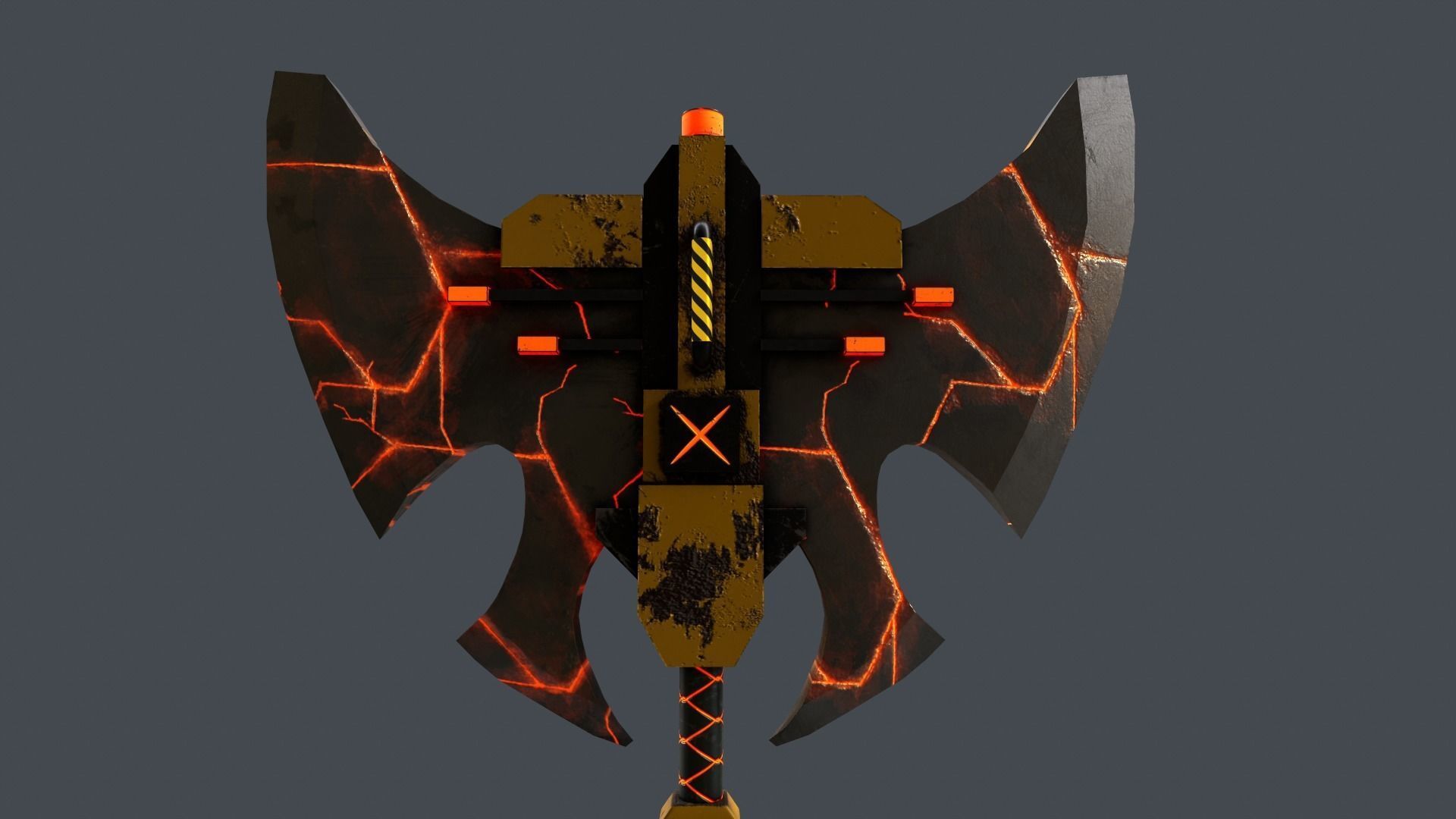 Sci-Fi Axe V4 - 02 Low-poly 3D model_3