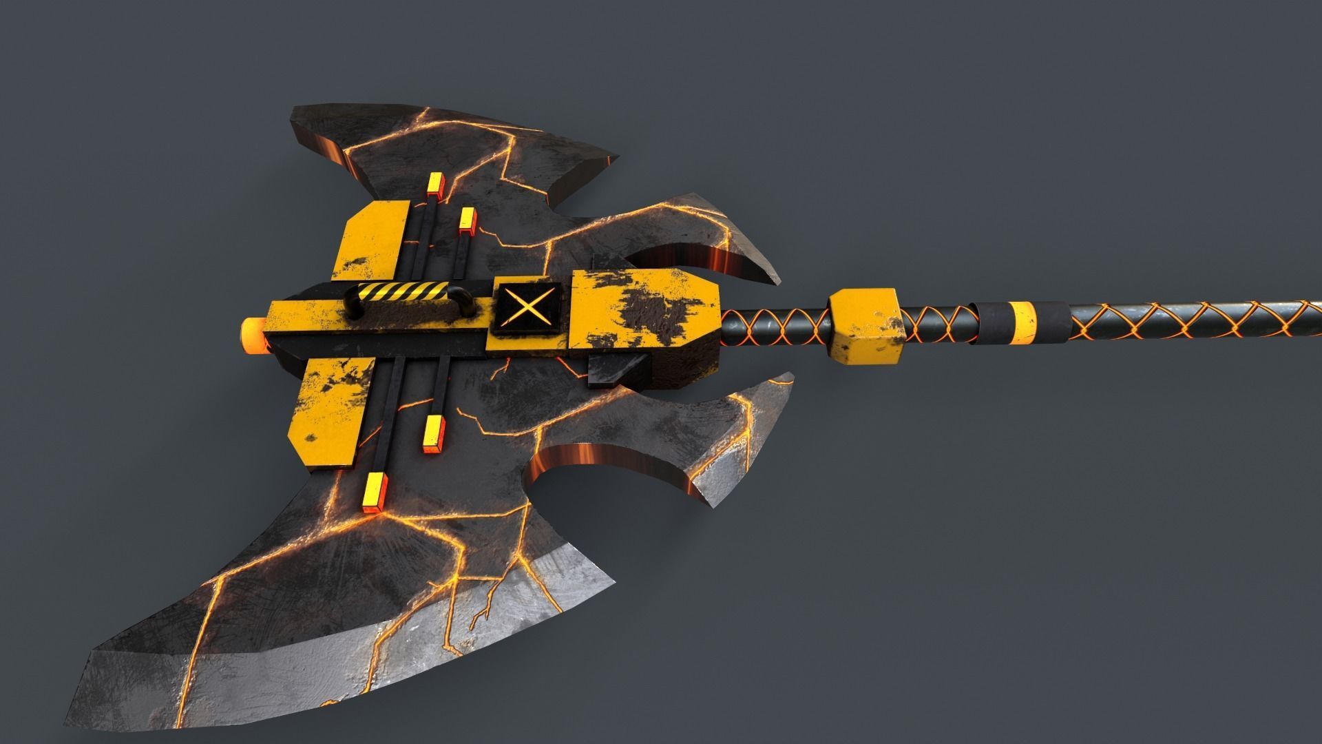 Sci-Fi Axe V4 - 02 Low-poly 3D model_9