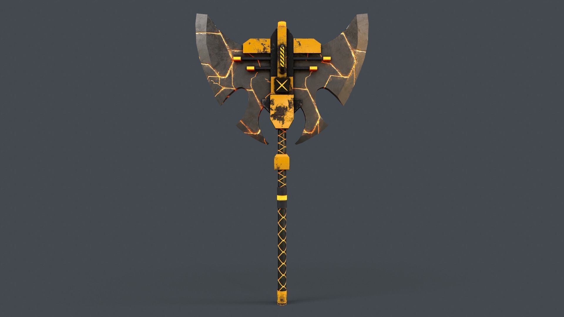 Sci-Fi Axe V4 - 02 Low-poly 3D model_2