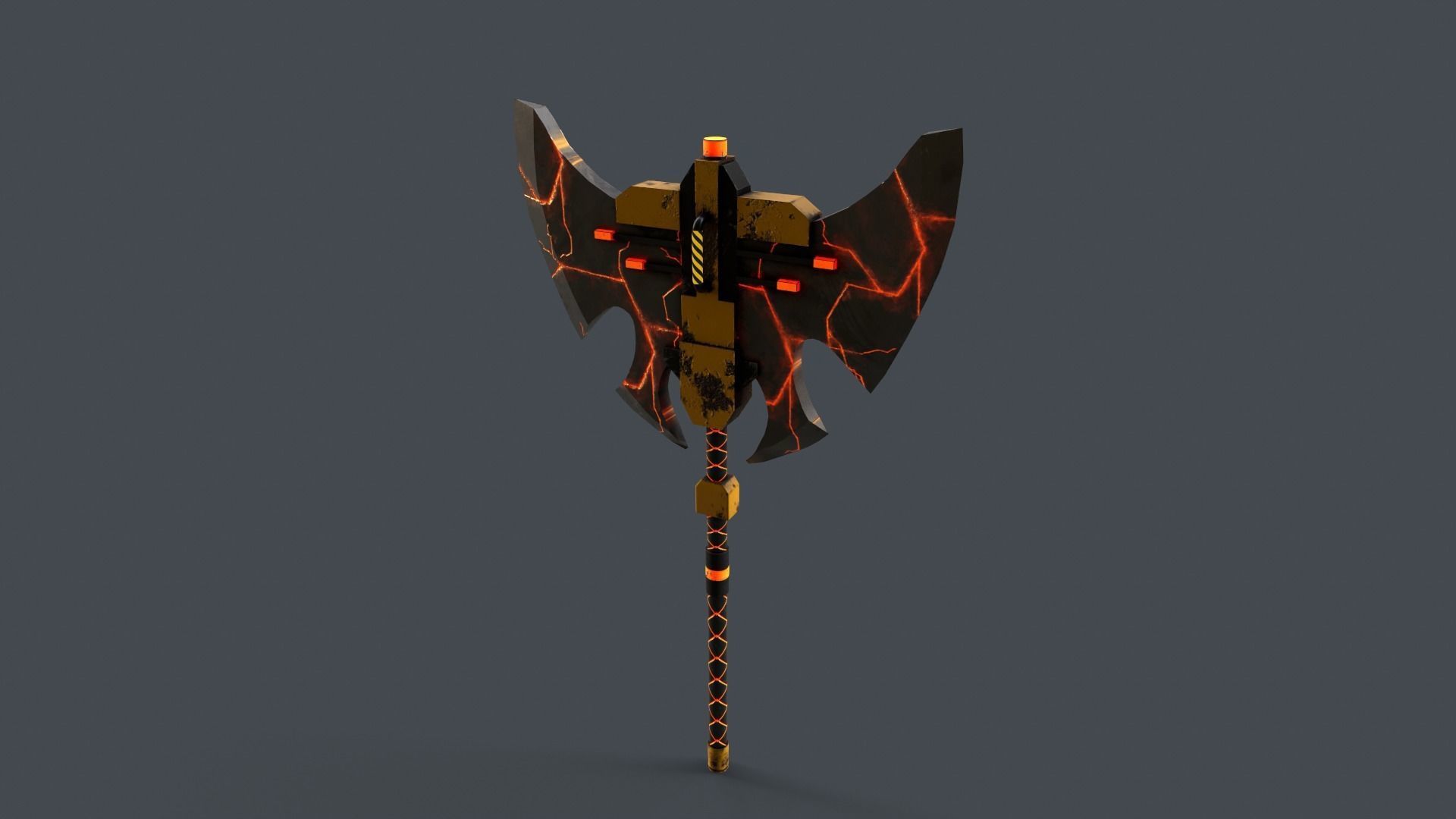 Sci-Fi Axe V4 - 02 Low-poly 3D model_6