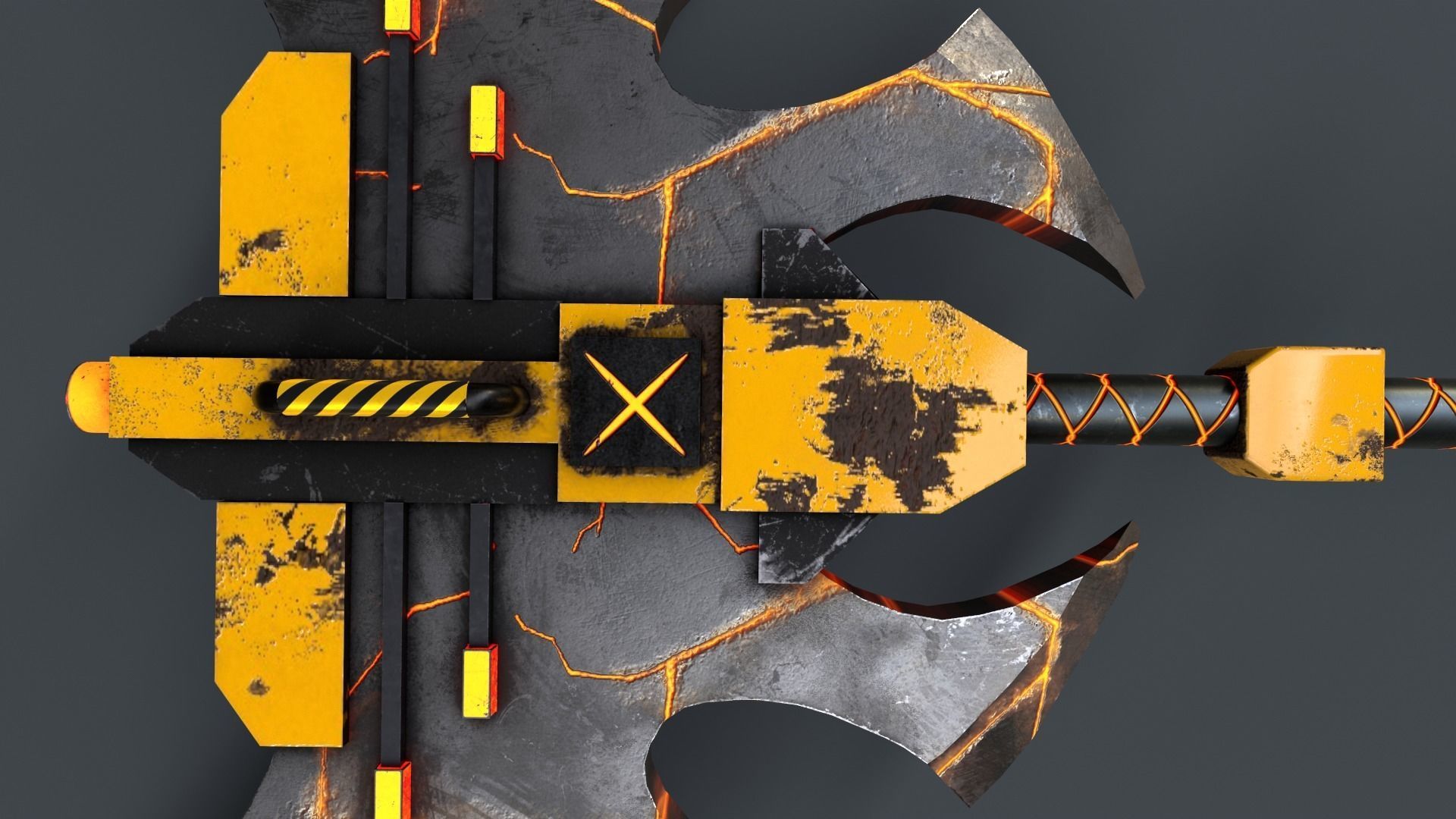 Sci-Fi Axe V4 - 02 Low-poly 3D model_10