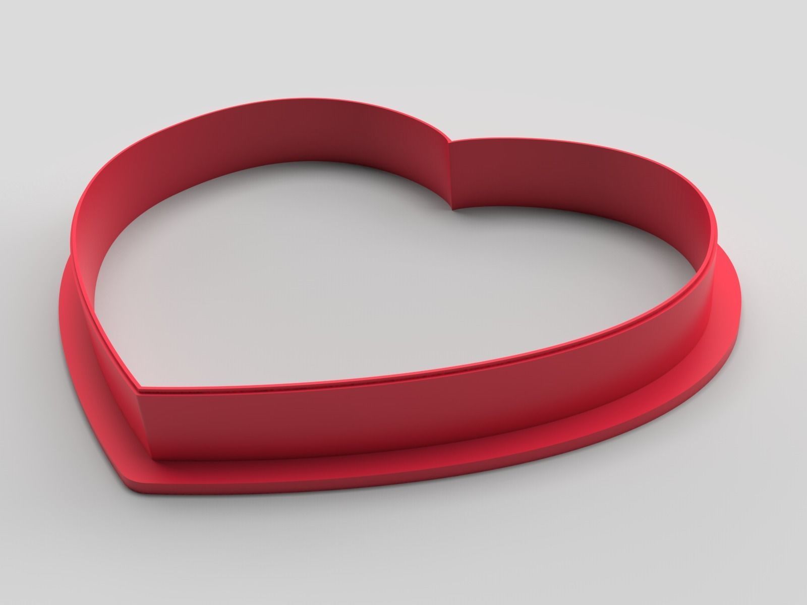 Cookie cutter and stamp - Heart and romantic 3D print model_1