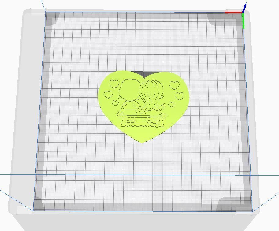 Cookie cutter and stamp - Heart and romantic 3D print model_7