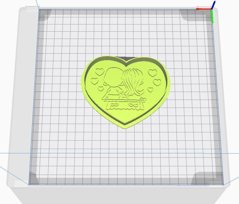 Cookie cutter and stamp - Heart and romantic 3D print model_6