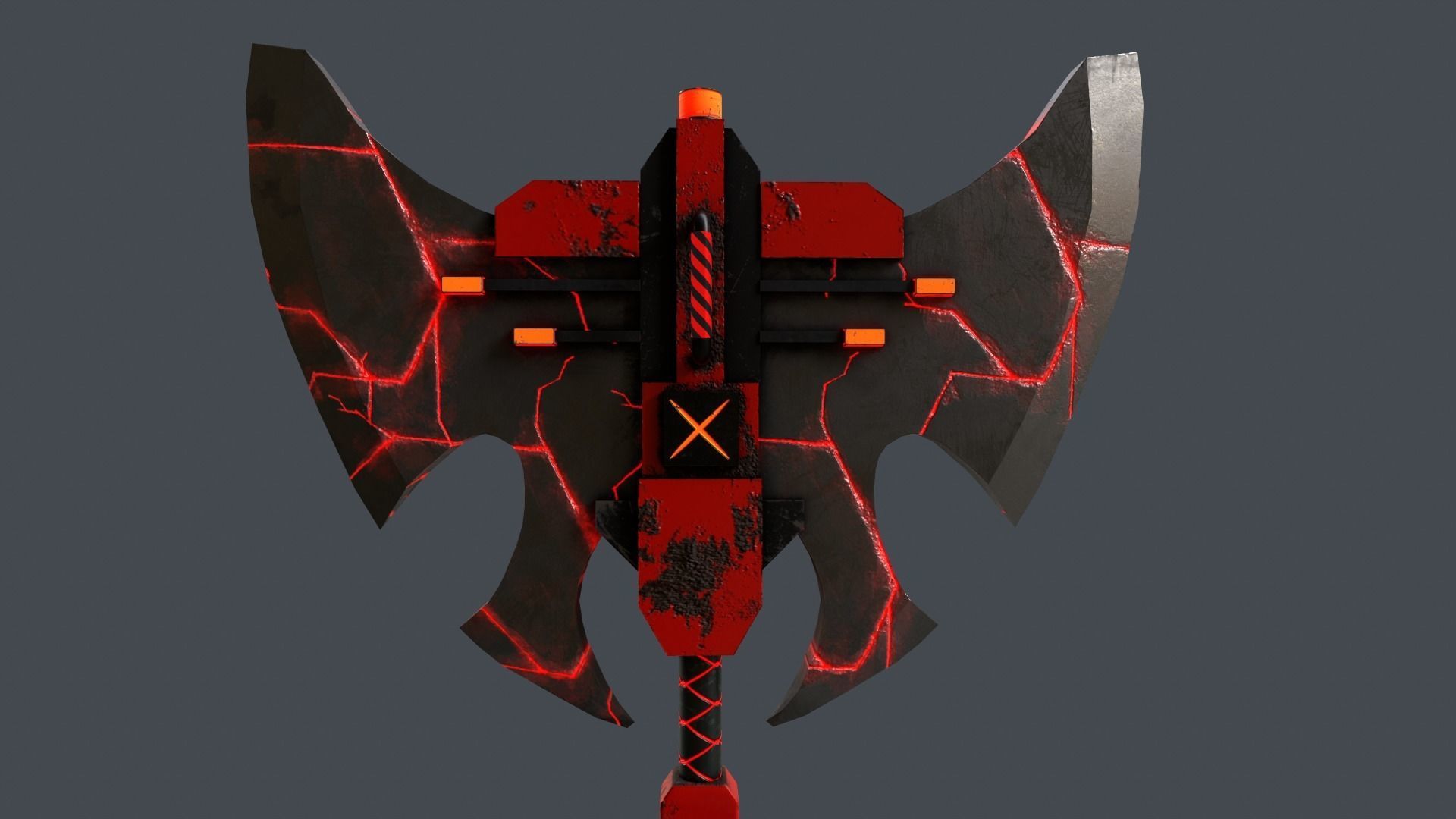 Sci-Fi Axe V4 - 03 Low-poly 3D model_8