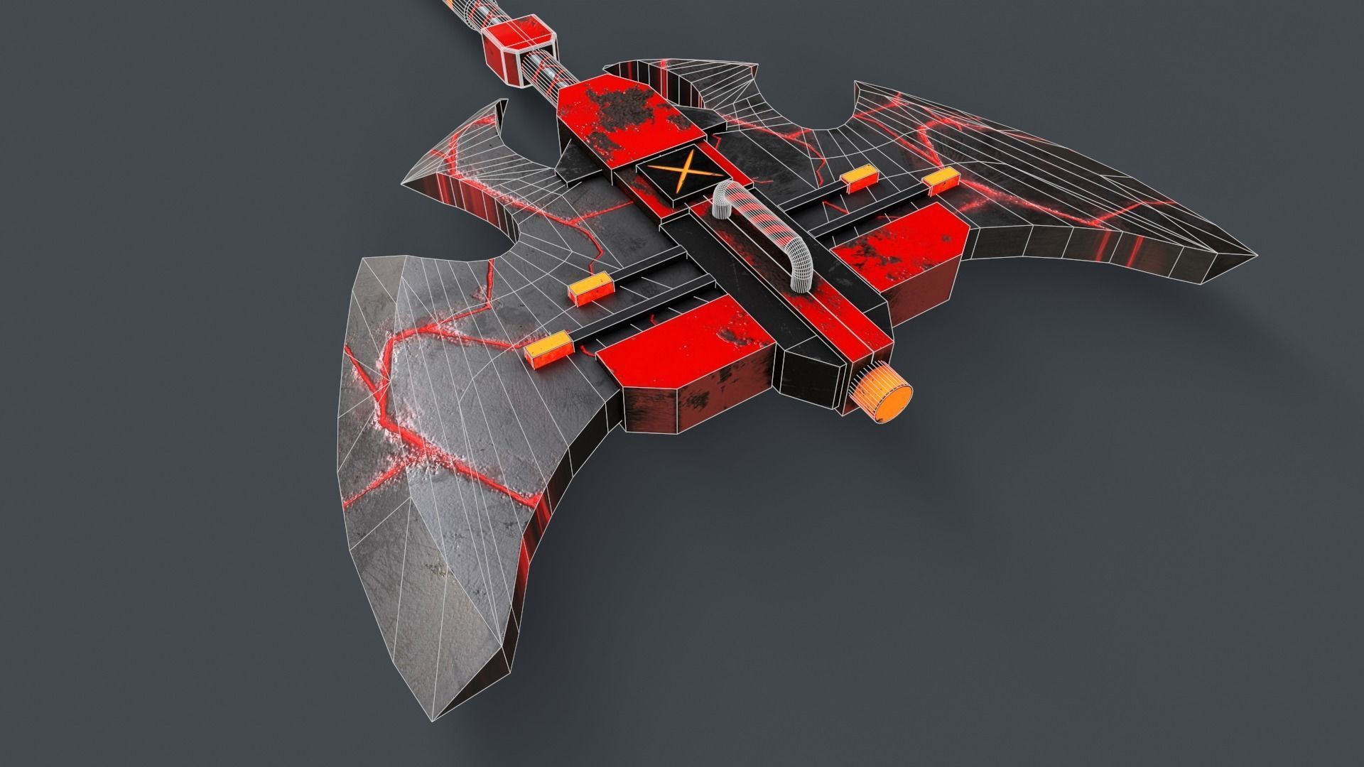 Sci-Fi Axe V4 - 03 Low-poly 3D model_11