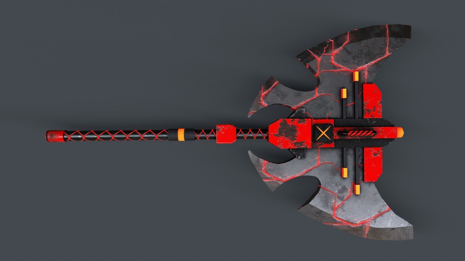 Sci-Fi Axe V4 - 03 Low-poly 3D model_1