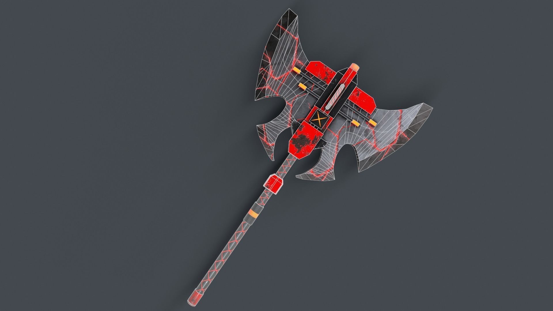 Sci-Fi Axe V4 - 03 Low-poly 3D model_9
