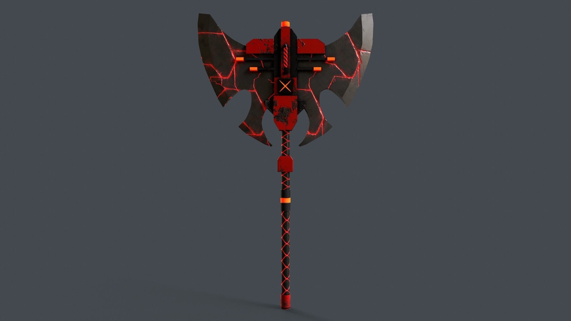 Sci-Fi Axe V4 - 03 Low-poly 3D model_7