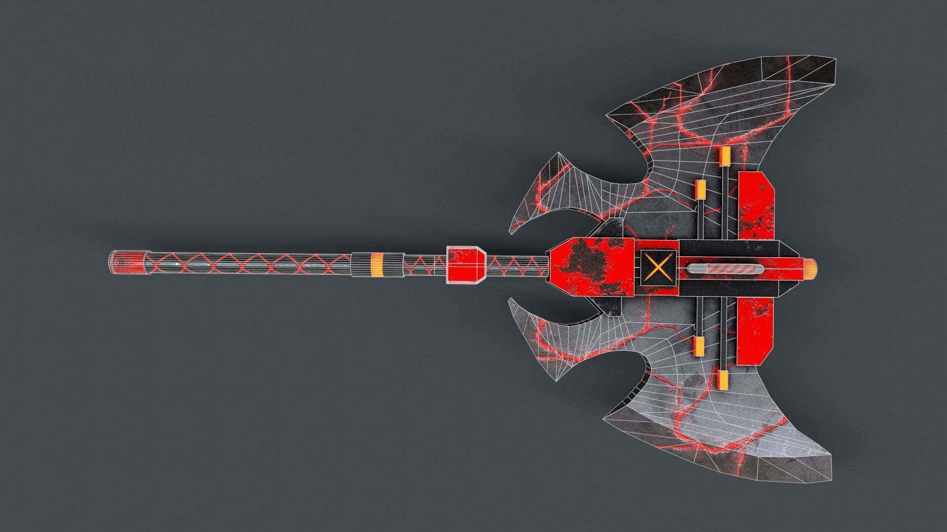 Sci-Fi Axe V4 - 03 Low-poly 3D model_5