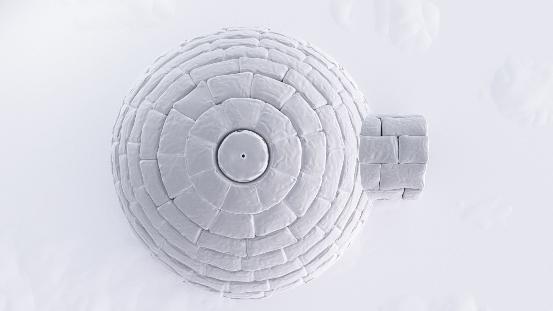Igloo in snow 3D model_3