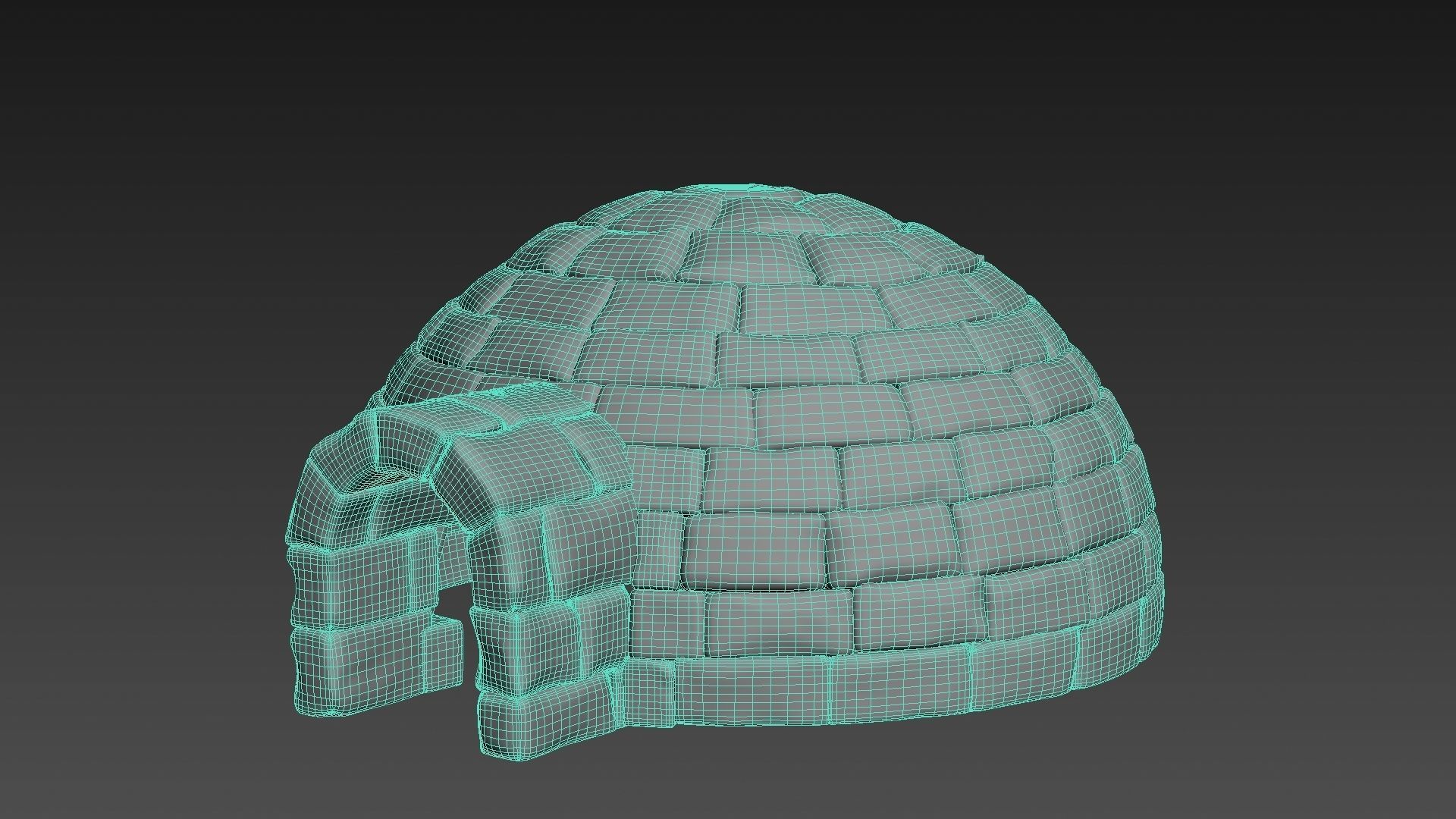 Igloo in snow 3D model_6