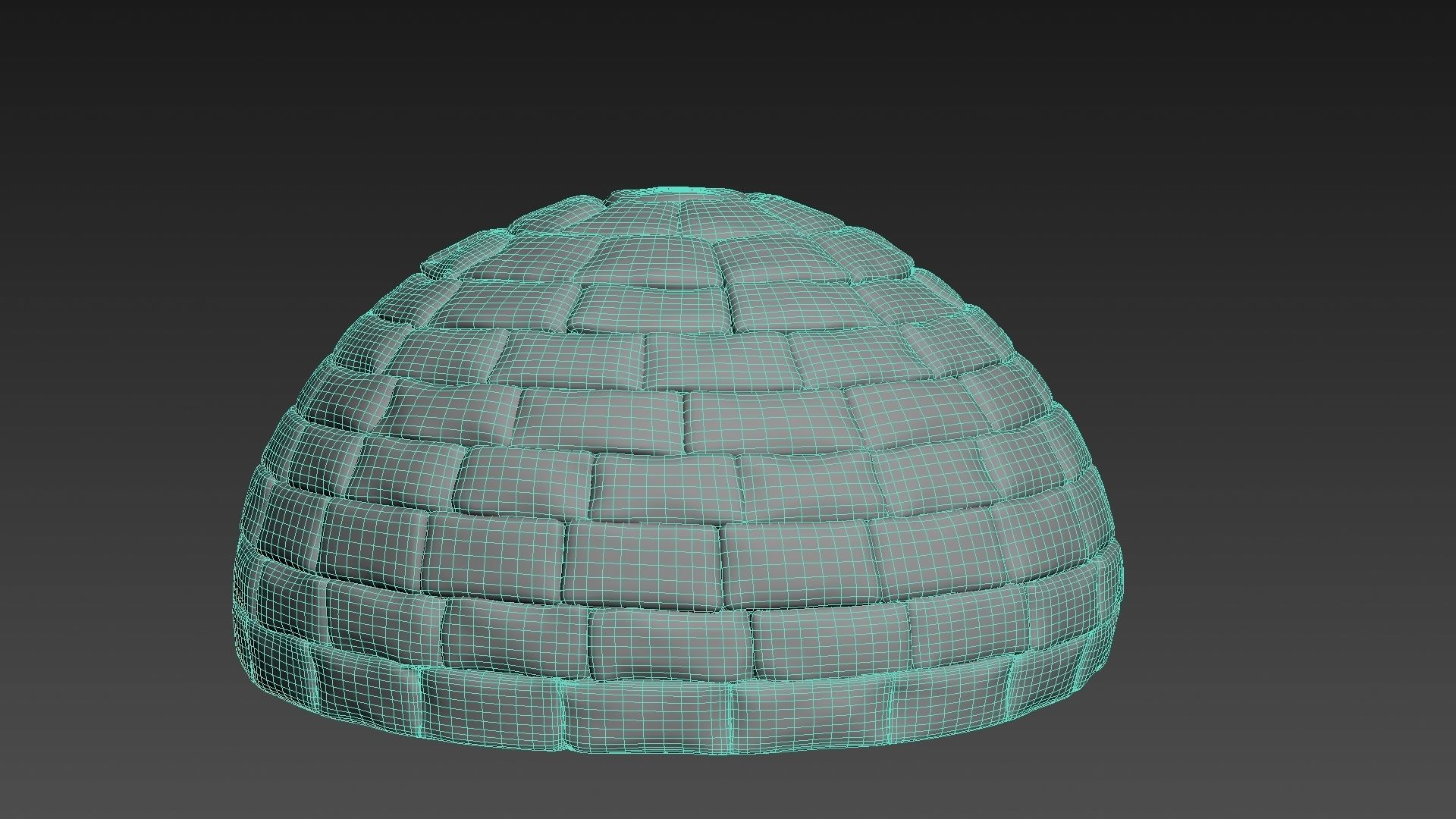 Igloo in snow 3D model_8