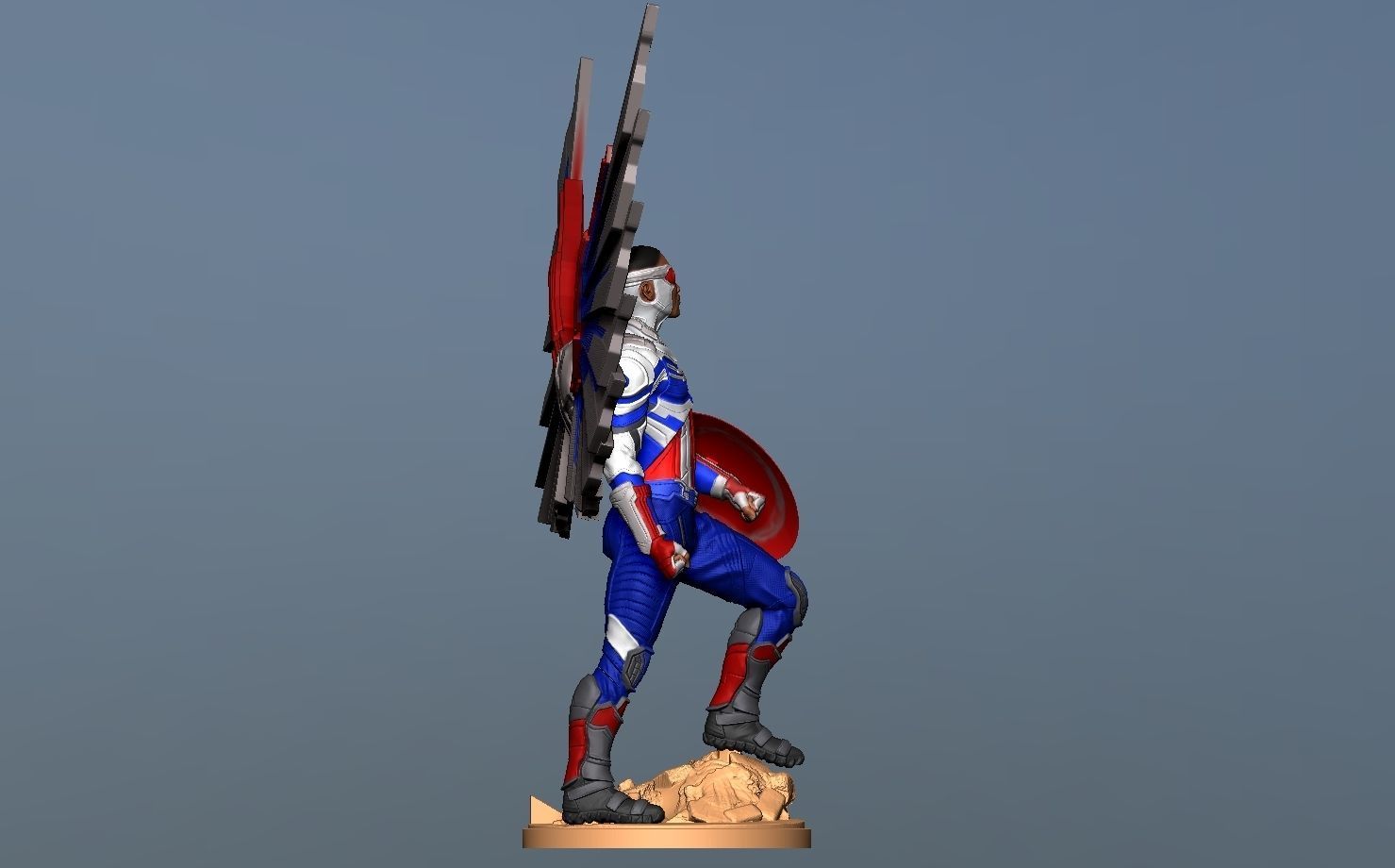 Captain America Sam Wilson - DisneyPlus Version 3D print model_6