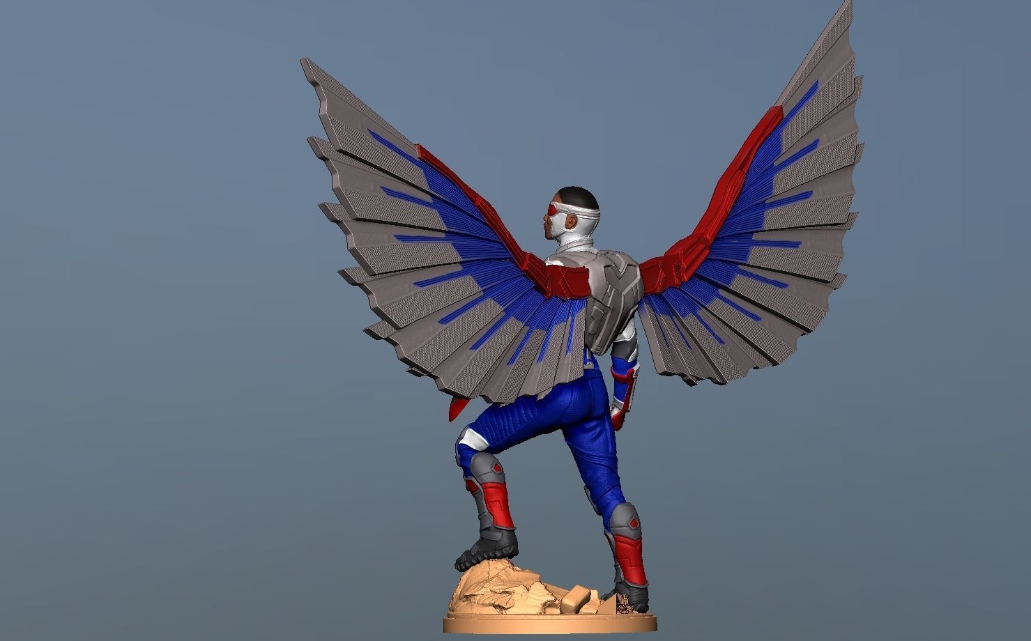 Captain America Sam Wilson - DisneyPlus Version 3D print model_3