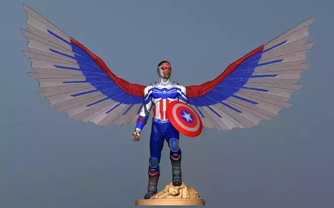 Captain America Sam Wilson - DisneyPlus Version 3D print model