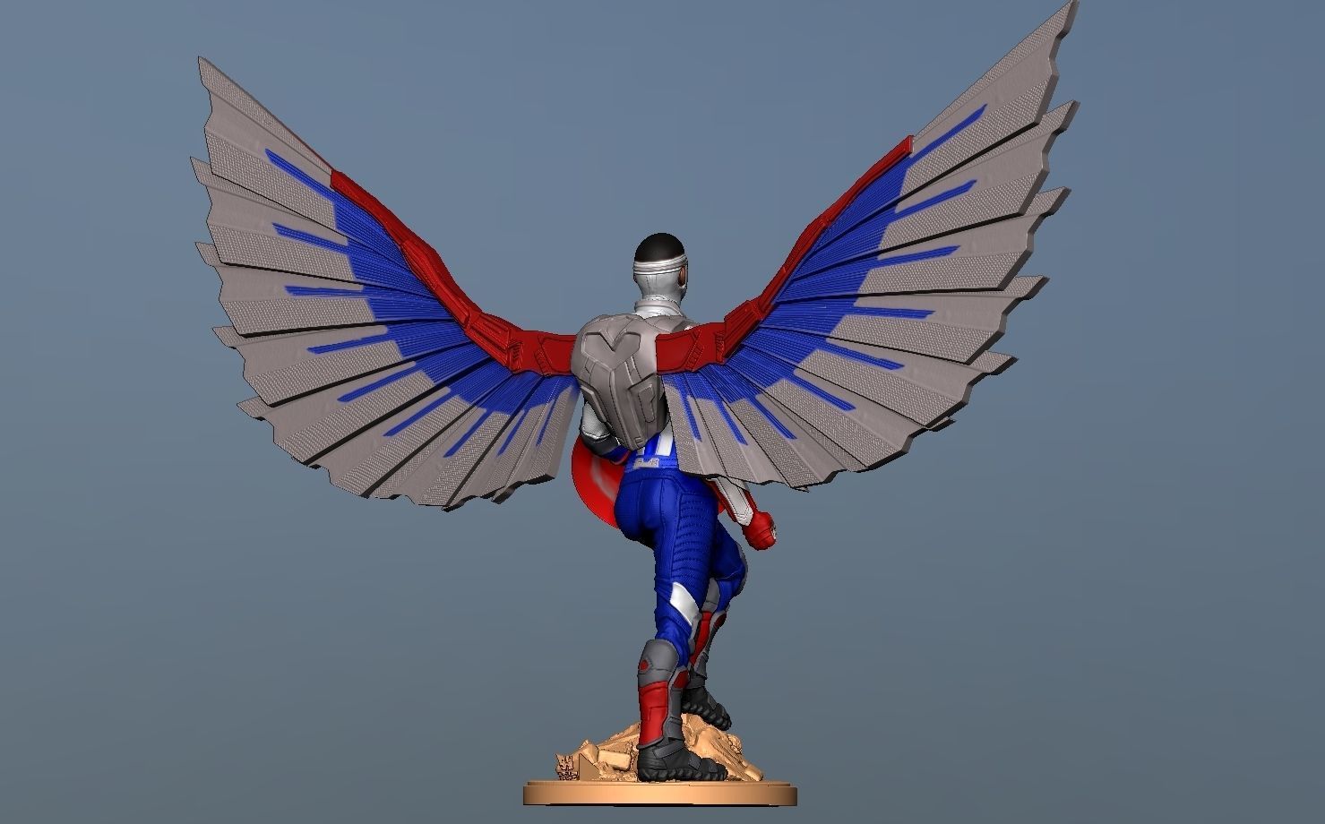 Captain America Sam Wilson - DisneyPlus Version 3D print model_5