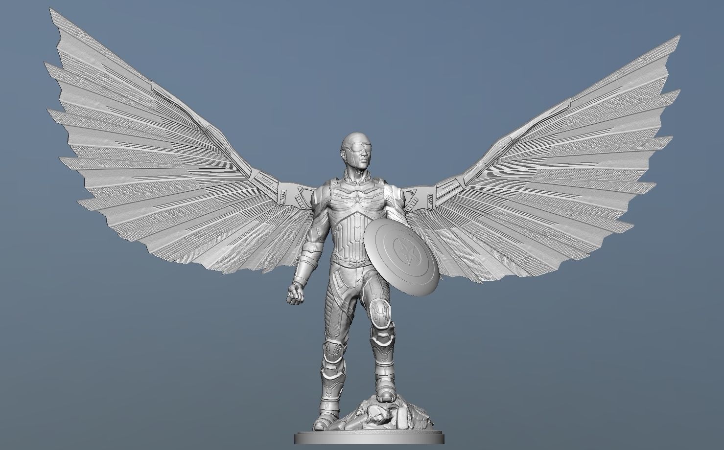 Captain America Sam Wilson - DisneyPlus Version 3D print model_11