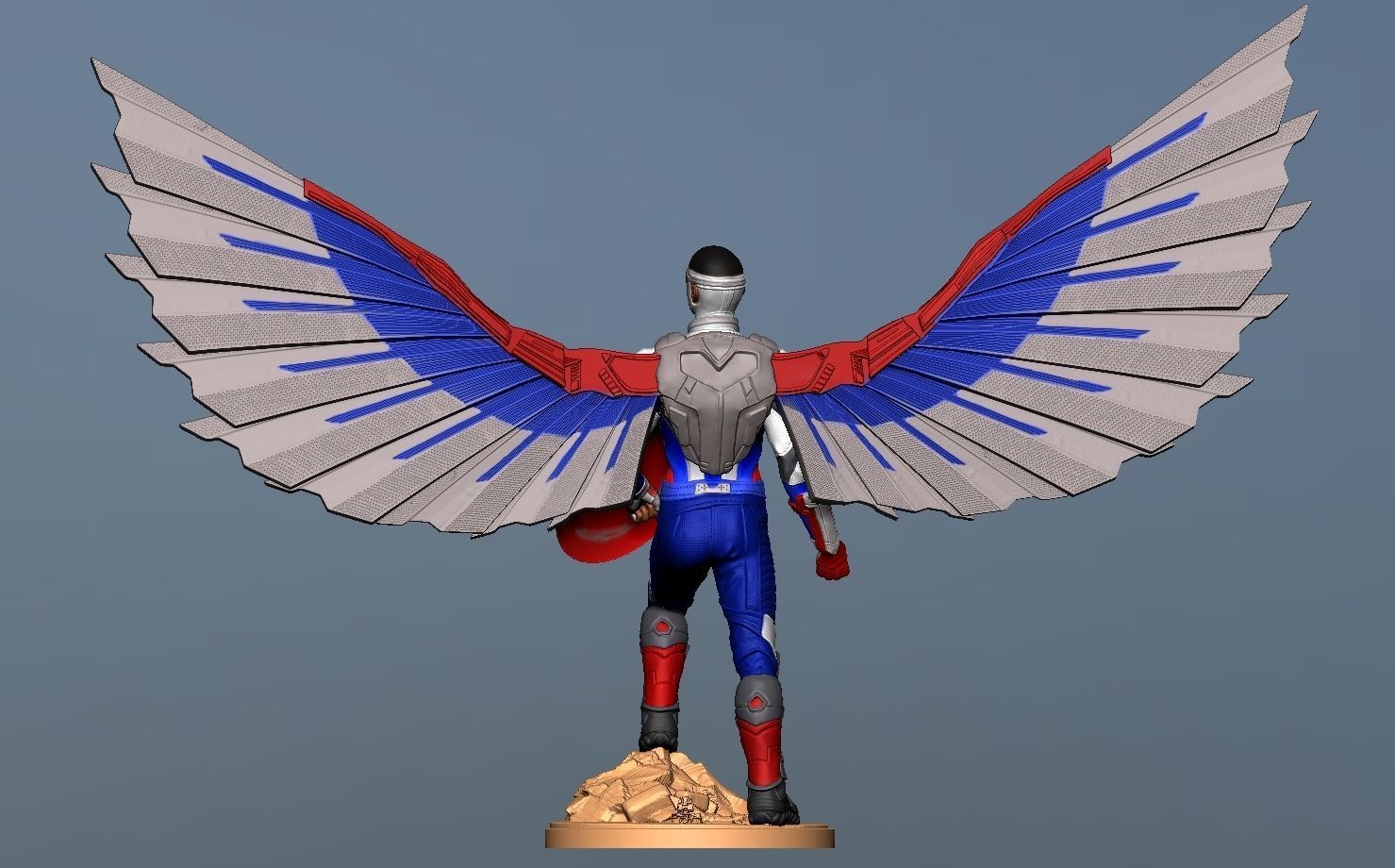 Captain America Sam Wilson - DisneyPlus Version 3D print model_4
