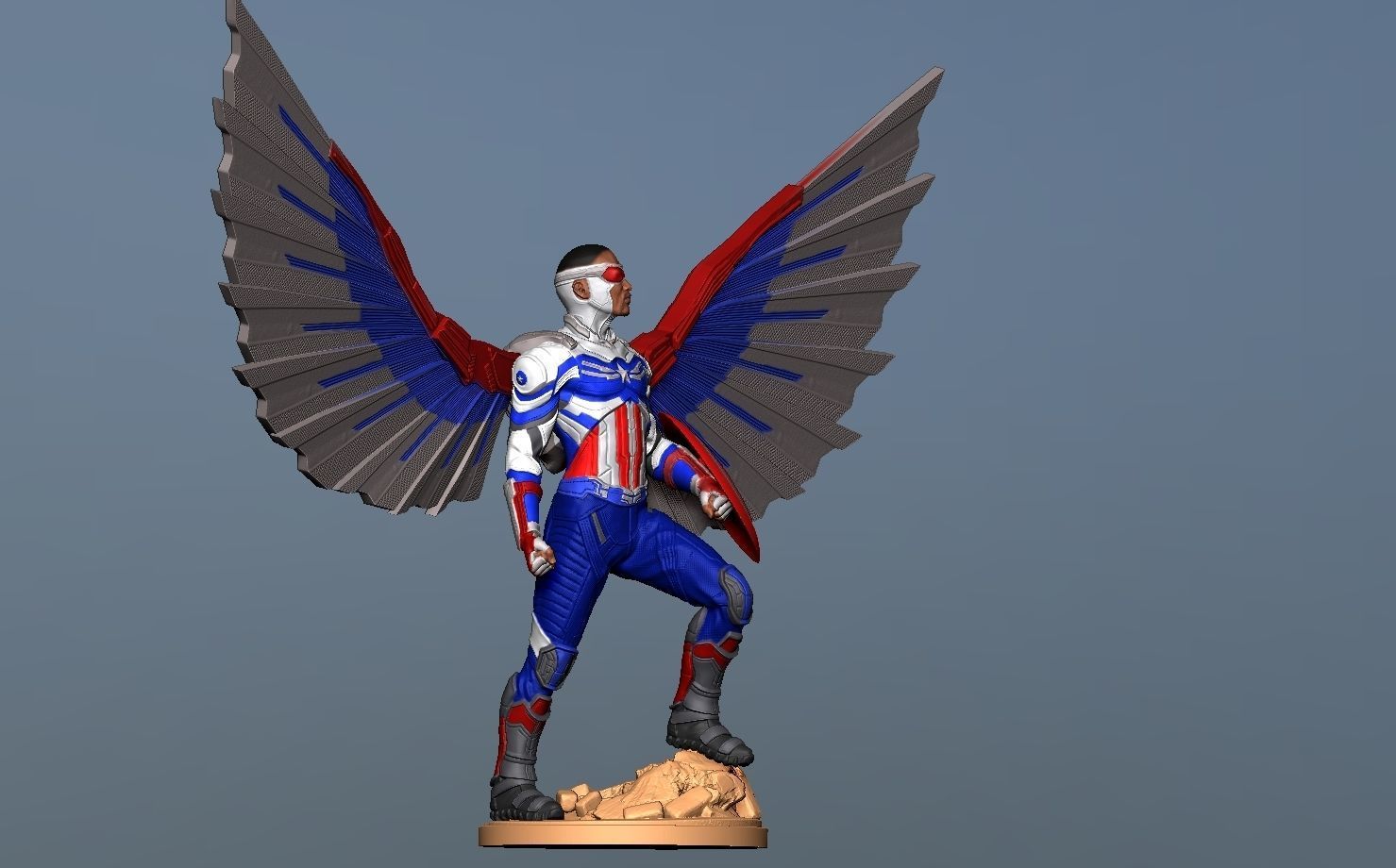 Captain America Sam Wilson - DisneyPlus Version 3D print model_7