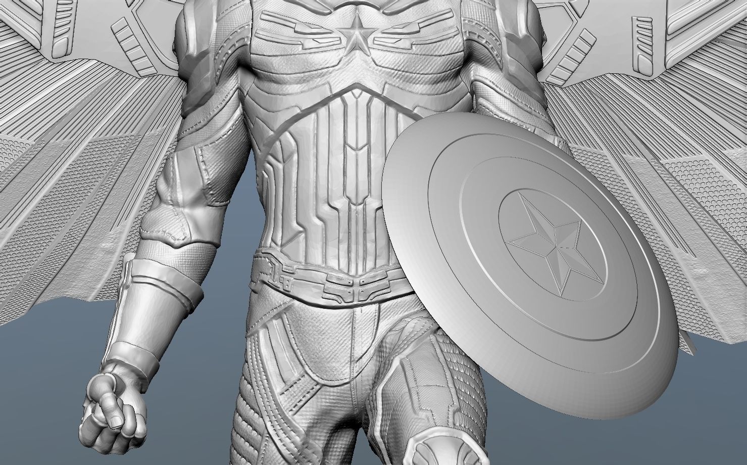 Captain America Sam Wilson - DisneyPlus Version 3D print model_20