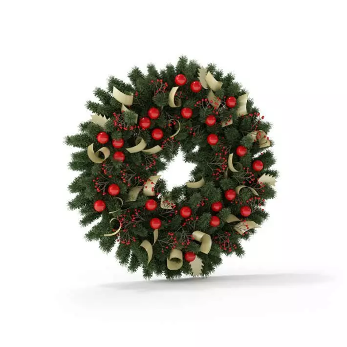 Christmas Wreath 3D model_0