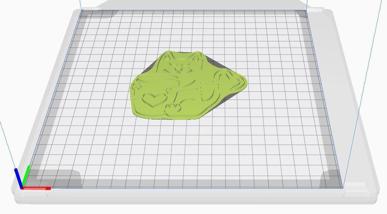 Cookie cutter and stamp - Cat and cup 3D print model_8