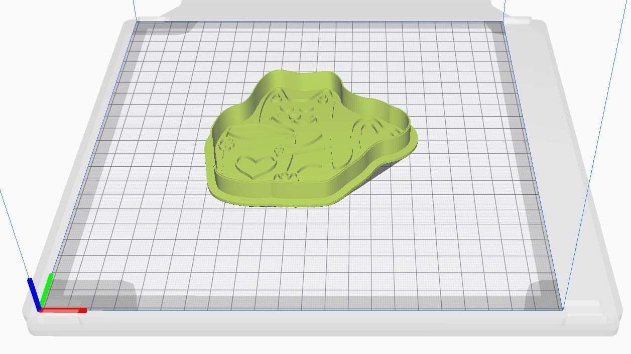 Cookie cutter and stamp - Cat and cup 3D print model_6