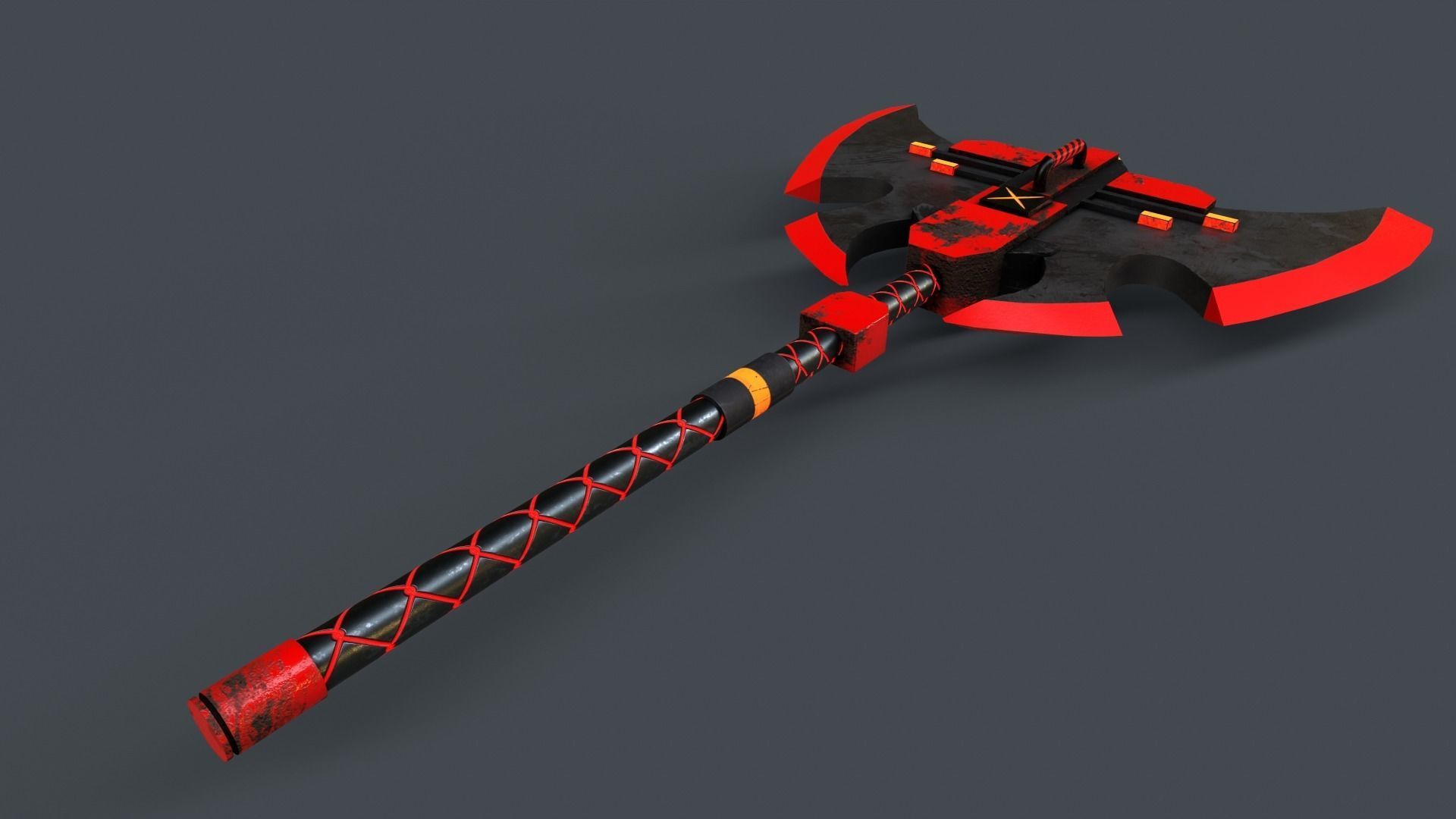 Sci-Fi Axe V4 - 04 Low-poly 3D model_10