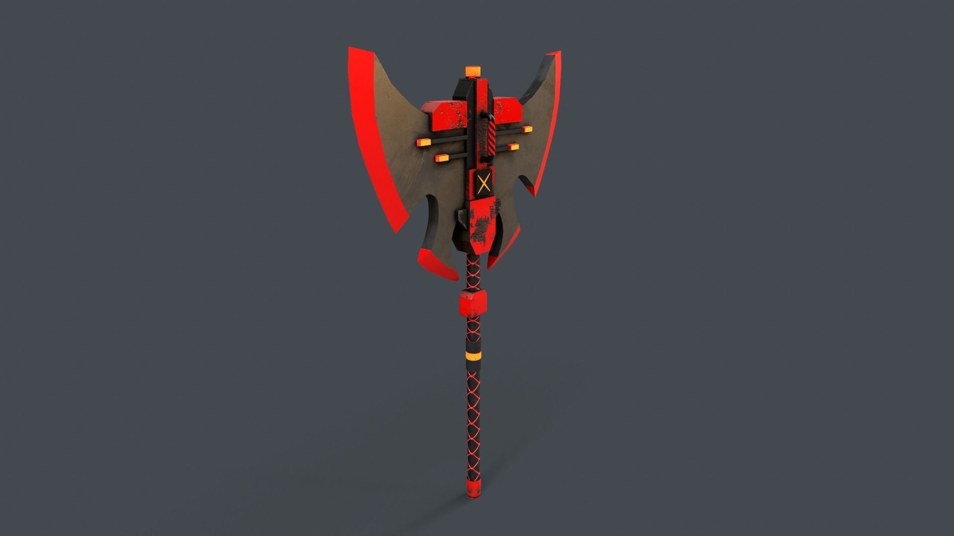 Sci-Fi Axe V4 - 04 Low-poly 3D model_5