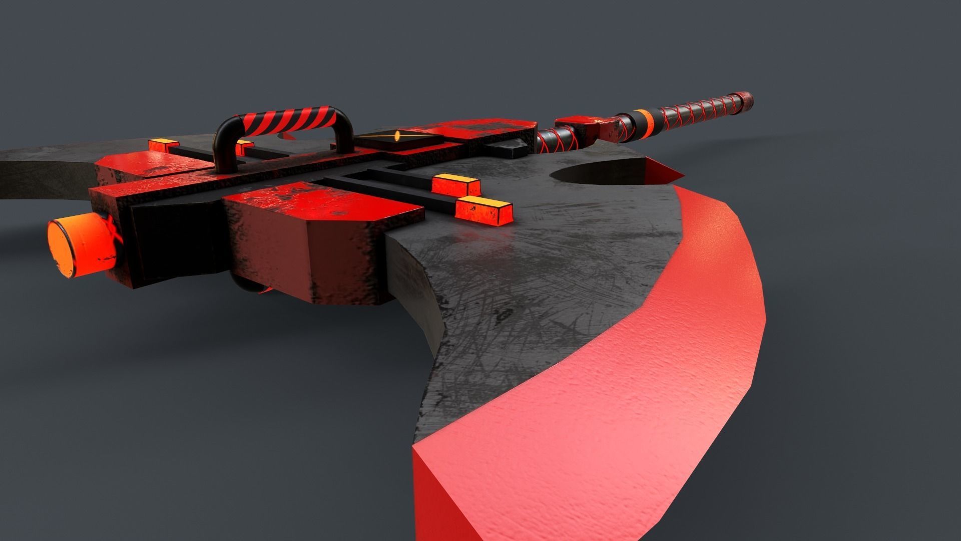 Sci-Fi Axe V4 - 04 Low-poly 3D model_11