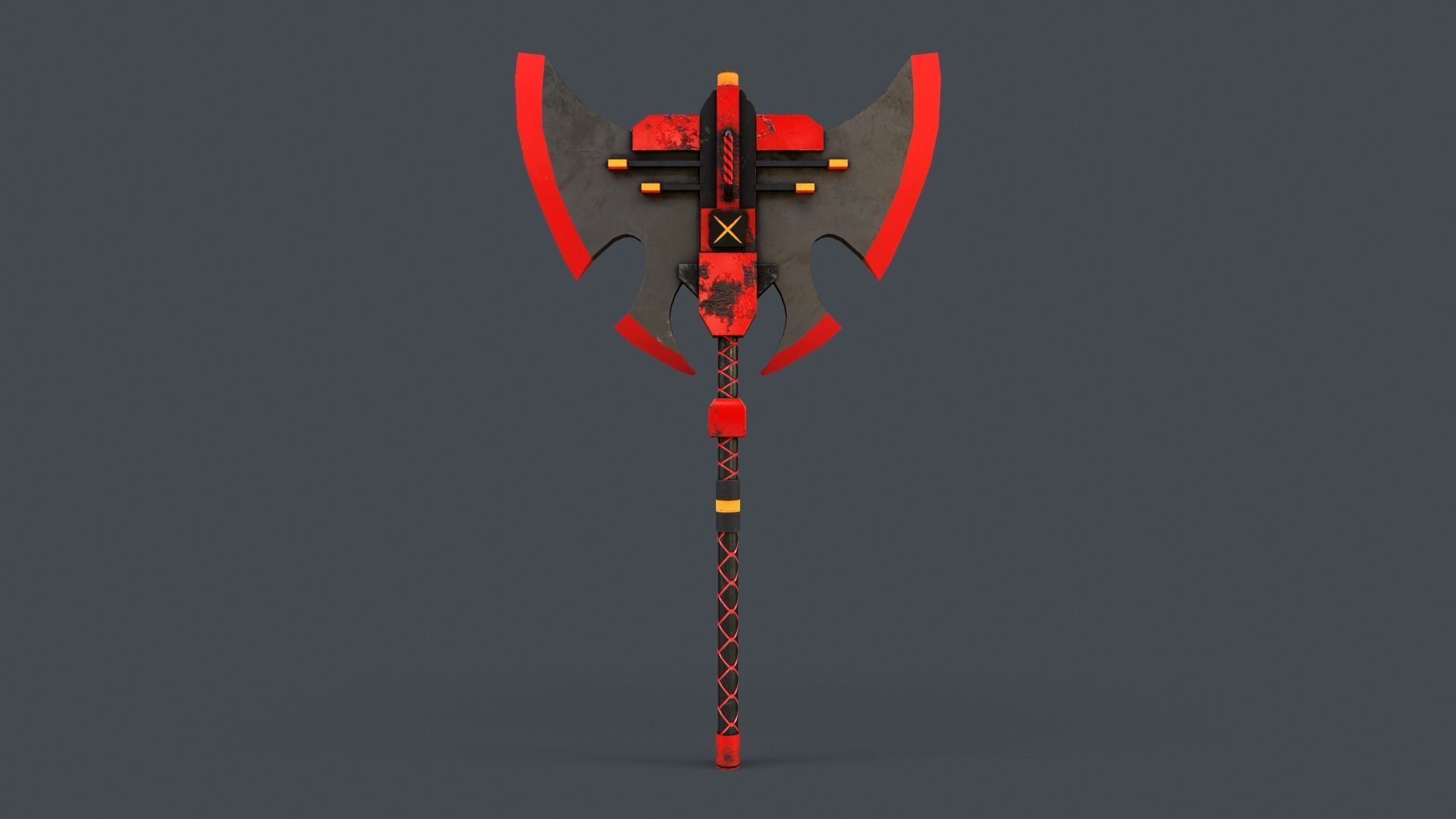 Sci-Fi Axe V4 - 04 Low-poly 3D model_1