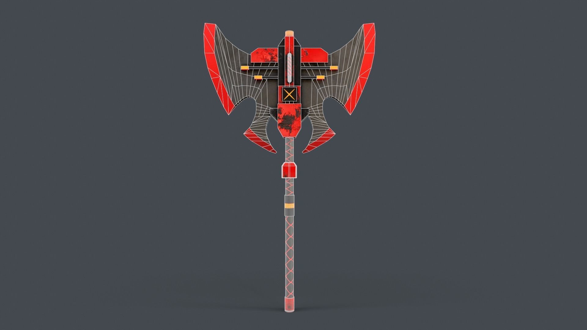 Sci-Fi Axe V4 - 04 Low-poly 3D model_2