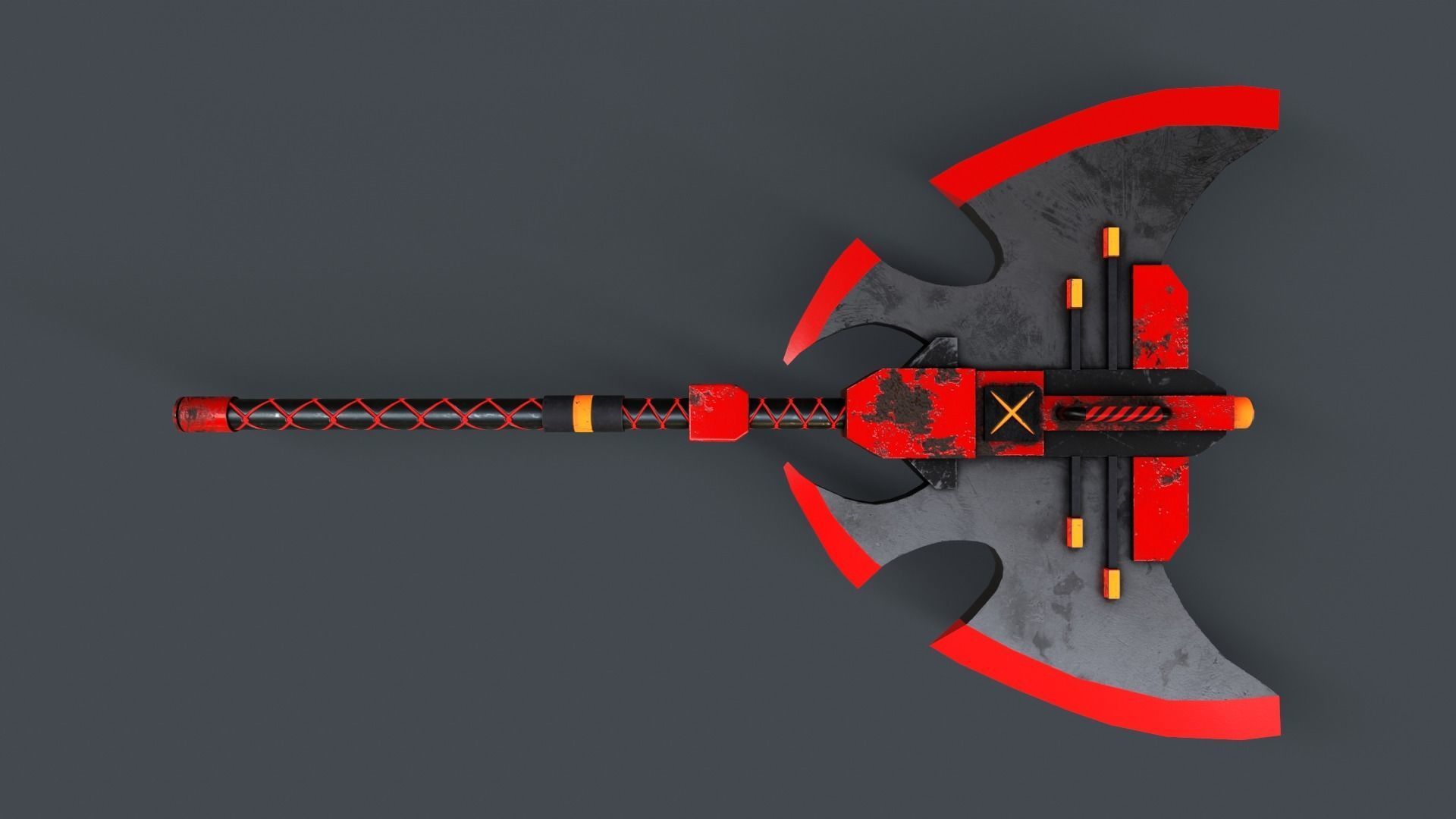 Sci-Fi Axe V4 - 04 Low-poly 3D model_7