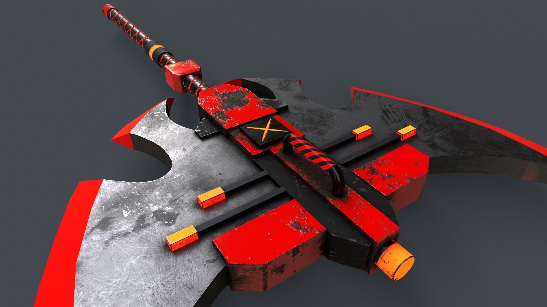 Sci-Fi Axe V4 - 04 Low-poly 3D model_8