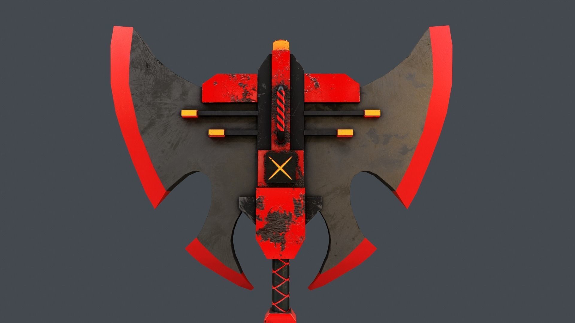 Sci-Fi Axe V4 - 04 Low-poly 3D model_3