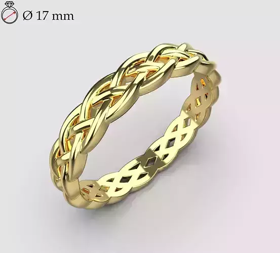 Women ring with binding size 17 mm