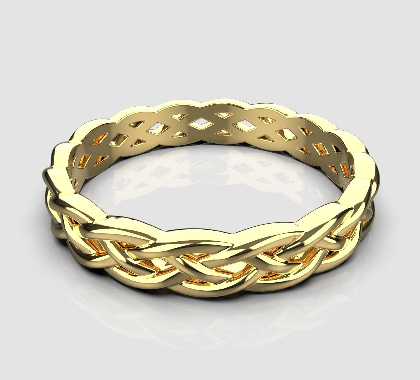 Women ring with binding size 17 mm 3D print model_2