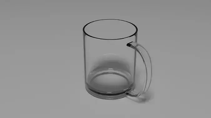 Glass cup for tea or coffee