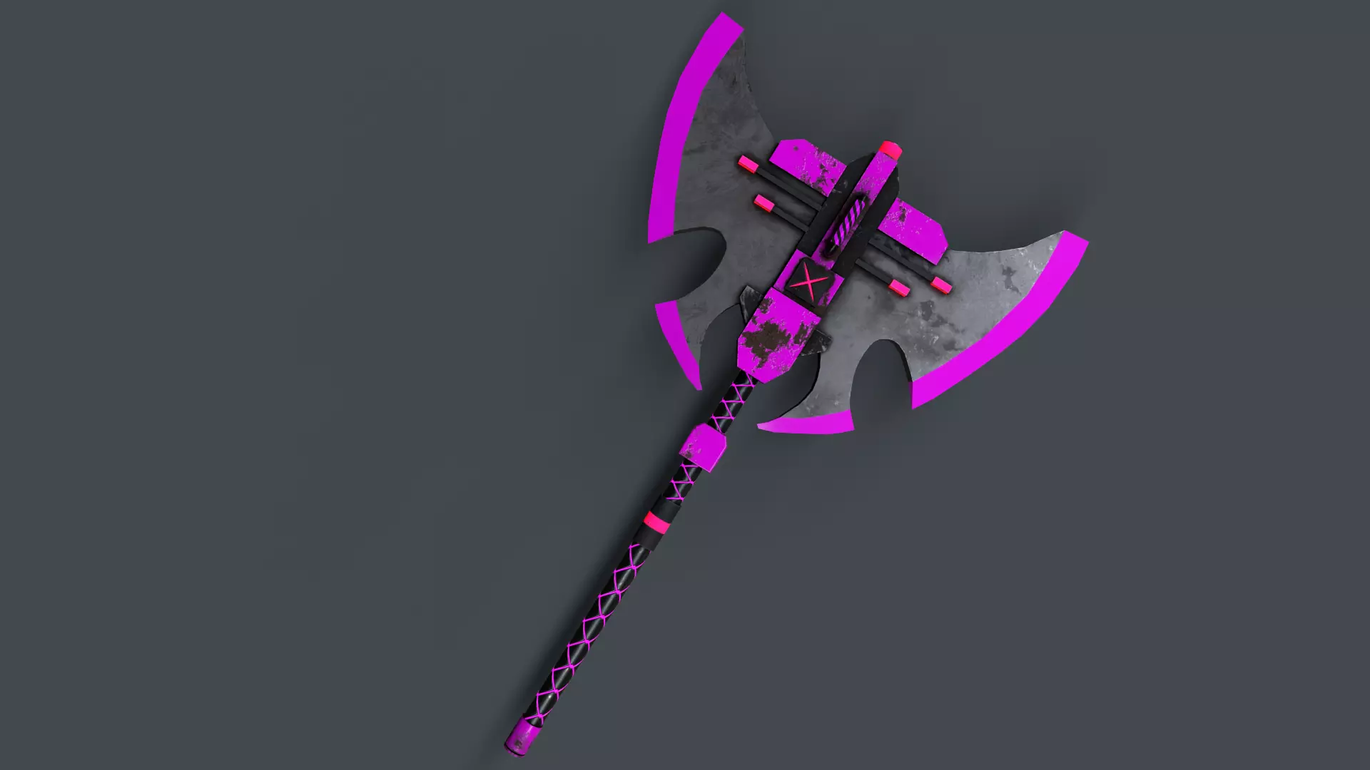 Sci-Fi Axe V4 - 05 Low-poly 3D model_0