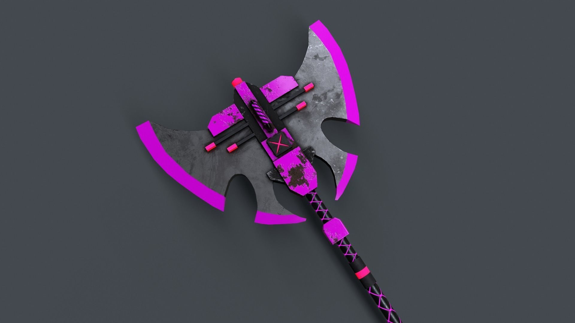 Sci-Fi Axe V4 - 05 Low-poly 3D model_11