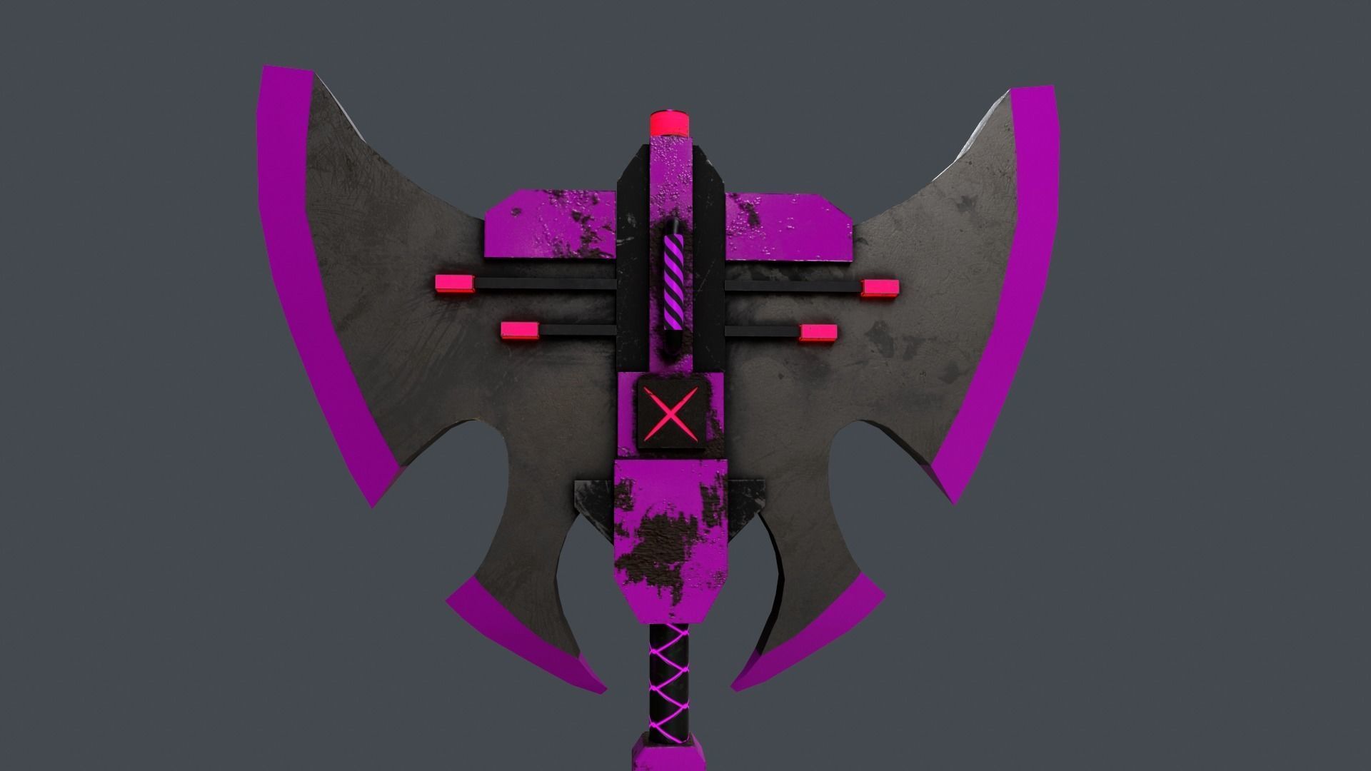 Sci-Fi Axe V4 - 05 Low-poly 3D model_3